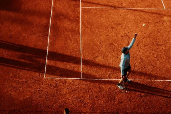 professional tennis serve action